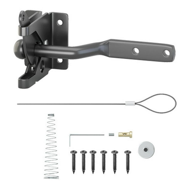 Heavy Duty Fence Gate Latch Self Locking Door Locks Gravity Latch Cable Pull Black Walmart.ca