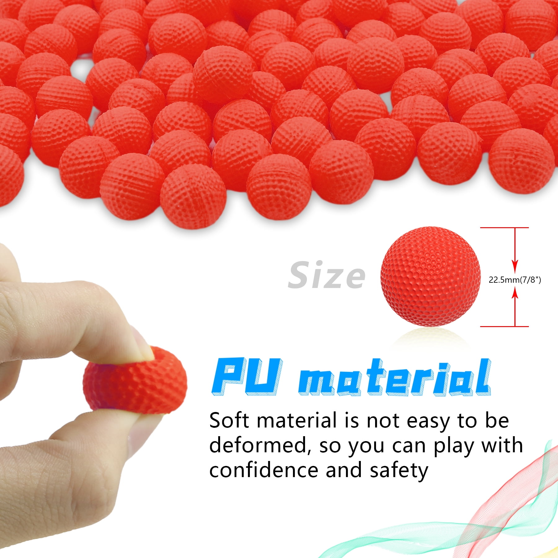 BOROLA 50 Round Refill Pack Compatible for Nerf Rival Blasters(Red)