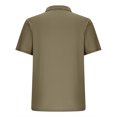 thumbnail image 5 of WQQZJJ 2025 Summer Saving Mens Casual T-Shirt Short/Long Sleeve Crew Neck Soft Tee Shirts Summer Beach Waffle Textured Tops with Pocket,Khaki-L, 5 of 6