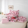 thumbnail image 6 of Manfei Cute Snowman 7 Pieces Bedding Comforter Set,Red Berry Leaves Full Bedding Set,Pmerry Christmas Fitted Sheet Flat Sheet For Kids,Microfiber Bedroom Decor Reversible, 6 of 8