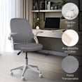 thumbnail image 3 of MAGMALIFE Silla de Oficina Natti Ergonómica con Respaldo de Malla Transpirable, Altura e Inclinación Ajustables, Reposabrazos Abatibles 90°, Ruedas 360° Silenciosas y Base Reforzada, Soporta 150 kg, 3 of 8