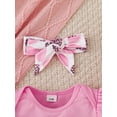 thumbnail image 5 of HWJAD Princess Has Arrived Baby Clothes Girl Newborn Infant Girls Summer Outfit Short Sleeve Romper Love Heart Short Headband Set, 5 of 10