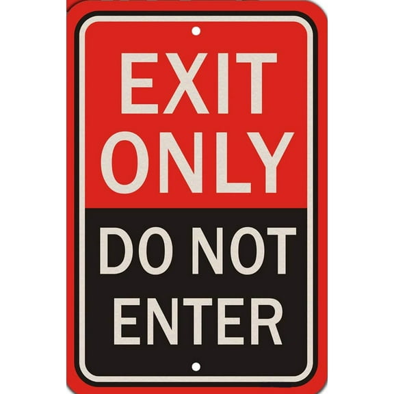 Exit Only Do Not Enter Signs Large Exit Only don't Enter Sign Metal Sign Vintage Sign Wall Decor for Home Farm Bar 8x12 Inches