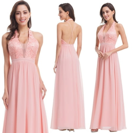 Ever-pretty - Ever-Pretty Womens Sexy Halter Long Maxi Lace Bodice ...