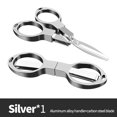 thumbnail image 1 of Tijeras plegables portátiles de acero al carbono línea de pesca herramientas de corte mini tackle suministros multifuncional tijeras de costura, 1 of 5