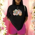 thumbnail image 3 of Playera Blusa Mujer De Mamá con Estampado de Flores Ropa Casual y Bonita para Día de la Madre Color Negro Talla Extra Grande Marca Emil SaEs, 3 of 4
