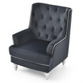 thumbnail image 3 of Pamona Black Upholstered Accent Chair, 3 of 5