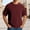 Brick Red, variant on Corduroy Crewneck T Shirt Soft Textured Casual Short Sleeve Tee Comfortable Relaxed Fit Basic Solid Color Top For Everyday Wear Mens Large Shirts Men T Shirts Pack V Neck Mens Graphic T Shirt Mens