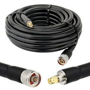 XRDS -RF KMR400 SMA to N Cable 35ft, N-Male to SMA-Male Connector Low Loss Extension Cable 50 Ohm SMA Cable