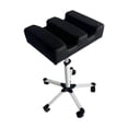 thumbnail image 2 of Bunblic Tabouret de Manucure Repose-Pieds Pédicure Portable Robuste Multifonction avec Roulettes Hauteur Réglable pour Usage Bureau Commercial Noir, 2 of 8