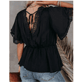 thumbnail image 2 of Joefnel Women's Peplum Blouses Babydoll Shirts Summer Blouses Ruffle Tops for Women Peplum Top, 2 of 5