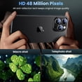 thumbnail image 7 of [2 Pack] Camera Lens Protector Compatible with iPhone 16 Pro Max/iPhone 16 Pro, 9H Tempered Glass Screen Protector, Metal Protective Lens Cover for iPhone 16 Pro Max/iPhone 16 Pro - Black, 7 of 7