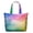 Colorful Tie Dye Pattern, variant on Colorful Tie Dye Pattern Large Weekend Travel Bag, Canvas Work Carry Tote with Zipper & Pockets, Large Capacity for Holiday Birthday Gifts,22” X 12" X 18"