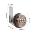 thumbnail image 3 of Cerradura de leva para gabinete con combinación de 1,18 pulgadas, cerradura codificada con contraseña, cerraduras de leva combinadas de seguridad, 3 of 5