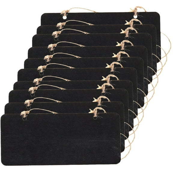 HAMPPLIES 10Pcs Hanging Chalkboard for Supermarket and Wedding Messages