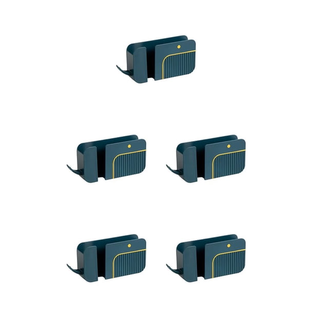 Wosthever Caja de almacenamiento montada en la pared Soporte para teléfono móvil Soporte sin perforaciones Azul Type2 NO2