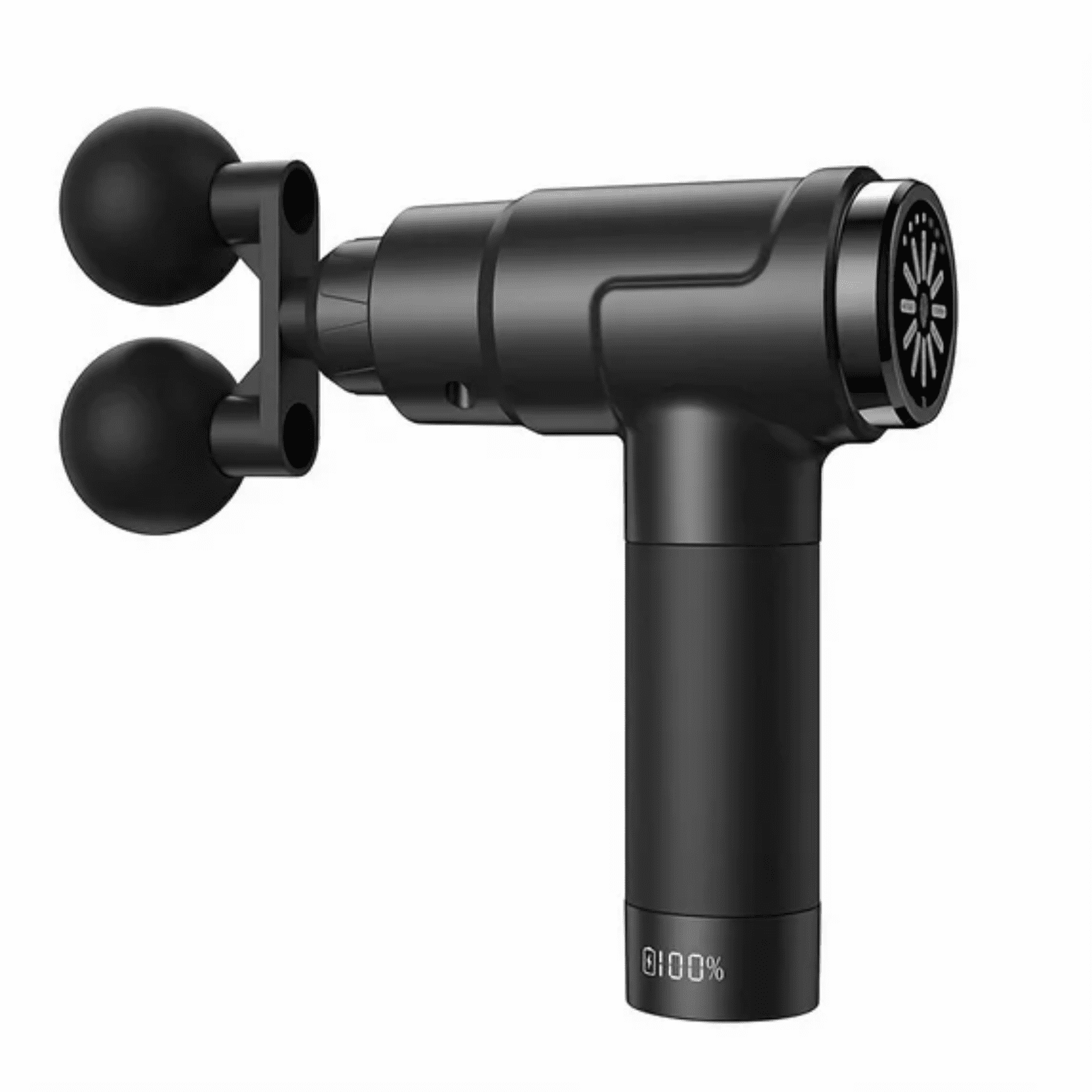 Waxgamo Dual Heads Massage Gun, Handheld Electric Deep Tissue Muscle Massager for Athletes for Pain Relief, Attaching 7 Replacement Heads, Percussion Massager with 12 Speeds