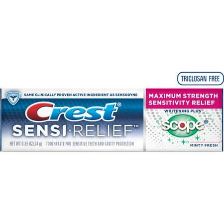 (3 pack) (3 Pack) Crest Sensi Relief+Scope Travel Size - 0.85oz