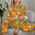 thumbnail image 6 of Daiia Easter eggs for Women's Long-Sleeved Pajama Set – Soft & Comfortable Sleepwear Button-Up Pajamas Cozy Lounge Wear-Small, 6 of 7