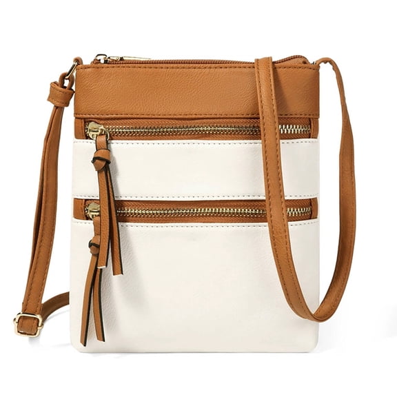 ELORIAH Crossbody Purses for Women,Stylish Crossbody Design Handbags for Women,Versatile Use Secure Zipper Compartments Women'S Crossbody Handbags,White
