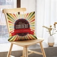 thumbnail image 5 of LALILO Throw Pillow Covers Old Round Retro Vintage Grunge Sunrays Retro Cushion Cover 18" x 18", 2 Pack, 5 of 6