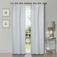 thumbnail image 7 of Superior Shimmer Blackout Curtains, Grommet Header, Set of 2, 42" X 108", Chrome, 7 of 7