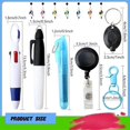 thumbnail image 2 of 72 Pcs Stylo Enrouleur de Badge Rétractable - Ensemble de Stylos avec Mini Enlumineur Marqueur Permanent LED Flashlig, 2 of 5
