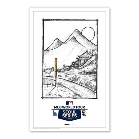 Los Angeles Dodgers vs. San Diego Padres 2024 MLB World Tour Seoul Series 11" x 17" Limited Edition Poster Print