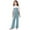 Mint Green, variant on CPNG Girl's Summer Formal Wear 2 Piece Outfits Teen Girls Puff Sleeve Belted Blouse Top and Bell Bottom Pants Set(Khaki,8 Years)