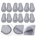 thumbnail image 2 of Gymnture Hotel Guest Cloth Slippers - Comfortable Unisex Grey (6 Pairs), 2 of 10