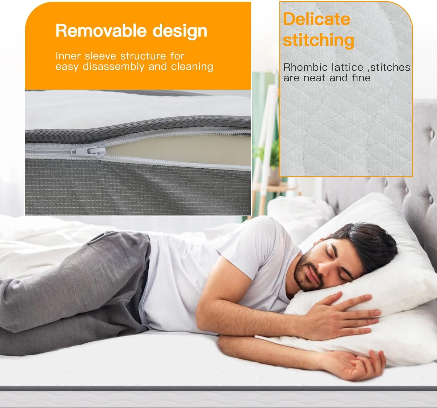 Dkelincs 12 inch Innerspring Mattress Gel Memory Foam Medium Firm Mattress Spring Mattress with Bamboo Charcoal, Twin
