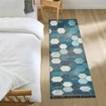 thumbnail image 3 of Yayeee Runner Rug for Bedroom 2'x6' Machine Washable Hallway Non Slip Mat, Dark Blue Hexagon Patterns, 3 of 8