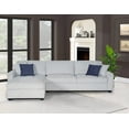 thumbnail image 2 of K-Living Reversible Sectional in Sand Linen Fabric with 2 Throw Pillows, 2 of 6