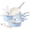 Blue, variant on SENSARTE Ceramic Pots and Pans Set, 10Pcs Nonstick Cookware Set with Stay-Cool Handles, Healthy Kitchen Pan Set, Induction Compatible, Dishwasher Safe, Stackable, White