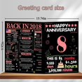 thumbnail image 2 of Tarjeta de aniversario Joycard 8º aniversario para mujer, esposa 2018, 2 of 7