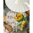 thumbnail image 3 of Sunflower Vintage Outdoor Tablecloth with Umbrella Hole, Rustic Retro Floral Spring Summer Spillproof Waterproof Outdoor Table Cover, Patio Tablecloths for Party/Garden/Picnic, Round 60 inch, 3 of 9