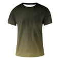 thumbnail image 5 of RATTOYY Slim Fit T Shirts For Men's Summer Casual Sports T Shirt Fashion Lapel Simple Gradient Short Sleeved Round Neck T Shirt Men Style Mens Classical Sweatwear, 5 of 7