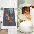 thumbnail image 7 of Yayeee 100% Cotton Hand Towels for Bathroom 16" x 28" Soft Absorbent Kitchen Towel, Black Astronaut Record, 7 of 7