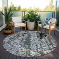 thumbnail image 6 of Addison Rugs Chantille Indoor/Outdoor Transitional Abstract Gray Washable Round Rug, 8' x 8', 6 of 6