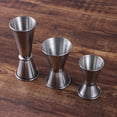 thumbnail image 4 of New Measure Cup Stainless Steel Cocktail Shaker Measure Cup Dual Shot Drink Spirit Measure Jigger Bar Kitchen Tool Type 1-20-40ml, 4 of 6