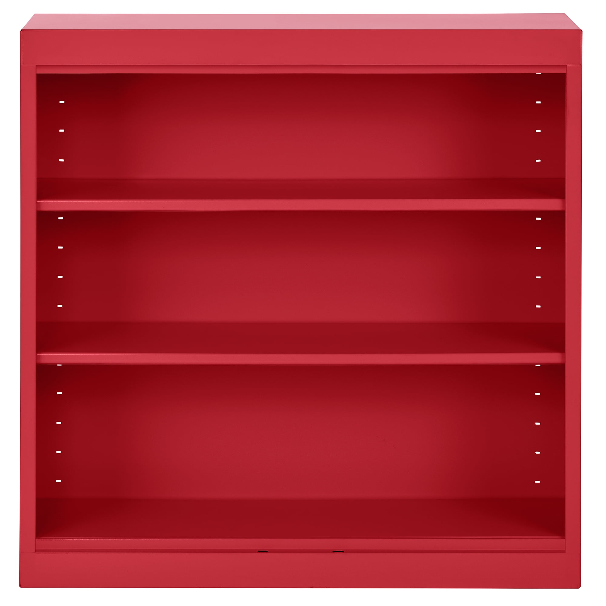 Sandusky Welded Steel Freestanding Bookcase Storage Cabinet, Red