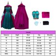 thumbnail image 3 of Disfraz de princesa Elsa para adultos, disfraz de película Ice Cos, disfraz de princesa reina, disfraz de fantasía, guantes, capa, traje de Halloween, 3 of 5