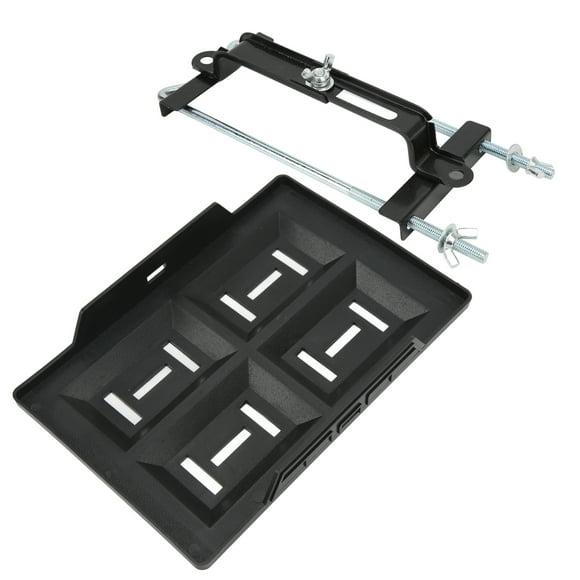Battery Hold-Down Tray Car Battery Holder Heavy Duty Car Boat Battery Holder Hold Down Tray With Adjustable Bracket Universal For 27 30 31 Series Batteries