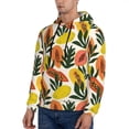 thumbnail image 2 of Hoodies for Men - palm leaves Papaya Long Sleeve Comfrt Men'S Fashion Hoodies & Sweatshirts, Sweatshirts for Men Hoodies Pullover Clothing Clothes with Pouch, 2 of 7