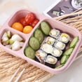 thumbnail image 3 of Boîte à Lunch Bento en Paille de Blé Conteneurs de Stockage Alimentaire pour Étudiants, 3 of 7