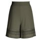 thumbnail image 4 of TaTaai Women's Casual Lace Bohemian Shorts High Elastic Waist Drawstring Wide Leg A-Line Pants with Hollow Out Trim Comfy Spring Summer Beach Vacation Bottoms Gift, 4 of 8