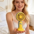 thumbnail image 5 of ICQOVD Desktop Fan Usb Rechargeable Handheld Mini Fan Hands Free Portable for Summer Outdoor Work Travel, 5 of 5