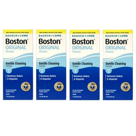4 Pack - Bausch & Lomb Boston Cleaner Original Formula 1oz Each