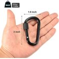 thumbnail image 2 of 10 Pack Pince Mousqueton Verrouillable en Forme de D à Ressort pour Portail en Aluminium (a-5-f6), 2 of 5