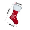 thumbnail image 3 of Christmas Stocking Charm Gift Stocking 19 inch Soft Cozy Faux Fur Classic Knit Christmas Stocking Personalized Xmas Hanging Decoration Home Farmhouse Fireplace Christmas Decor, 3 of 8